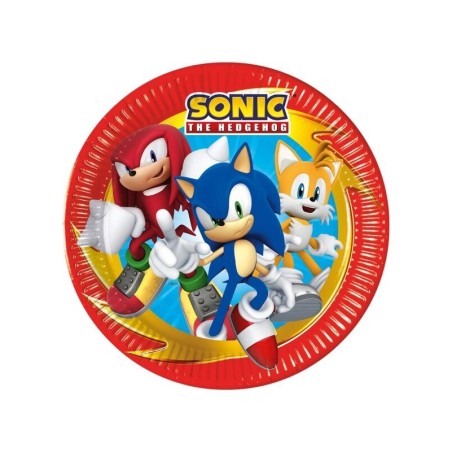 platos sonic para cumpleanos 8 uds 23 cm 95645 8422935510096