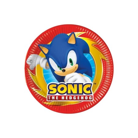 platos sonic para cumpleanos 8 uds 20 cm 95646 8422935510096