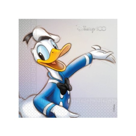 servilletas disney donald 100 anos 20 uds 33 cm 95675 8422935510096