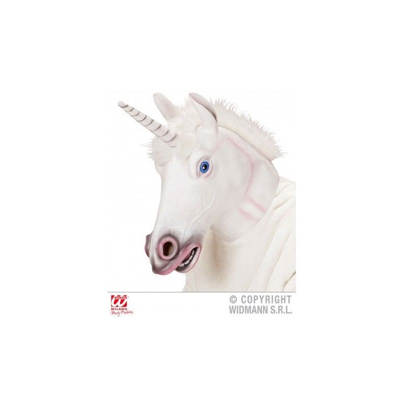 Mascara de unicornio blanco para adulto