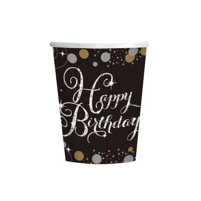 Vasos happy birthday 8 und 266ml