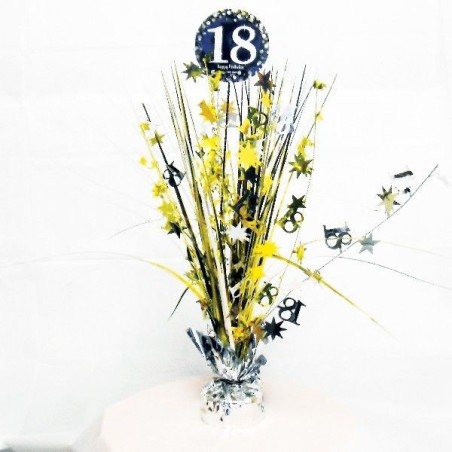 centro de mesa 18 cumpleanos en oro y negro 9900552 13051637163