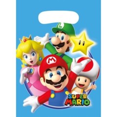 bolsas cumpleanos mario bros 8 uds 23x16 cm 9901541 13051695569