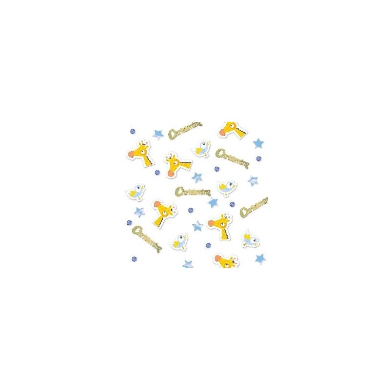Confeti para bautizo azul niño