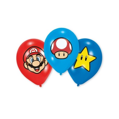 globos super mario bros 6 uds 28 cm 9901999 13051736873