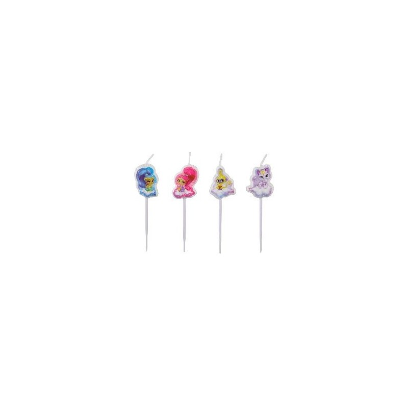Velas shimmer and shine 4 uds