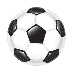 platos balon de futbol 8 uds de 23 cm 9905959 66 194099088367