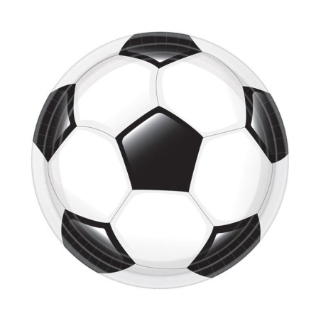 platos balon de futbol 8 uds de 23 cm 9905959 66 194099088367