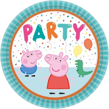 platos peppa pig cumpleanos 8 uds 23 cm 9906329 66 194099067874