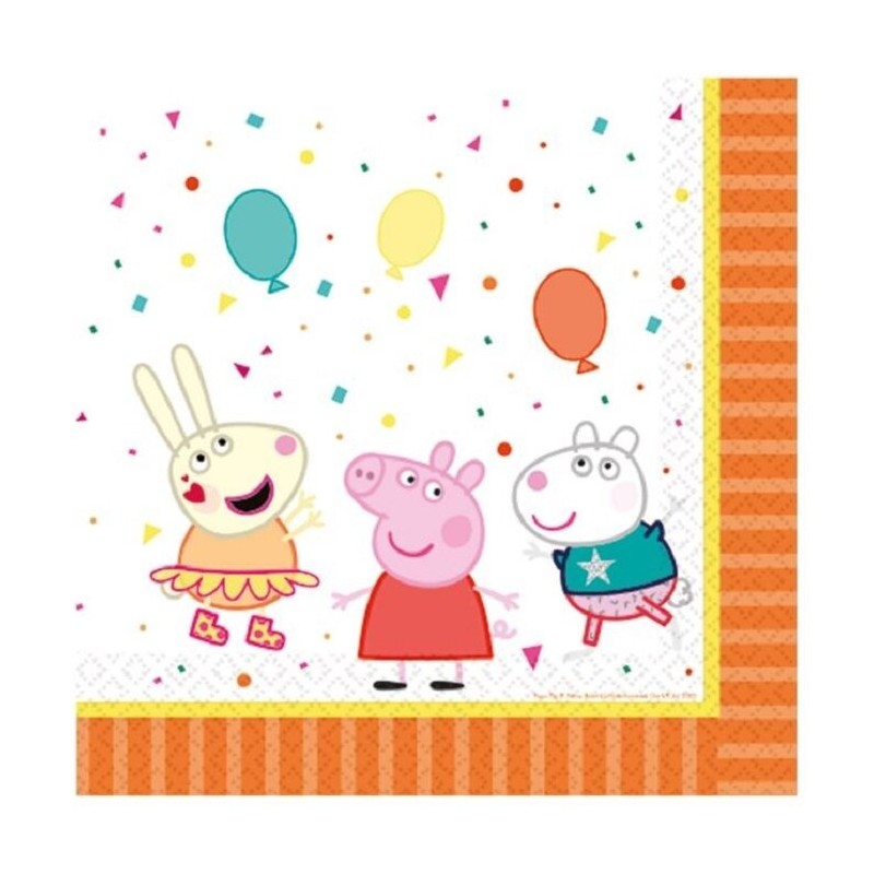 Servilletas cumpleaños Peppa pig 20 uds 33 cm