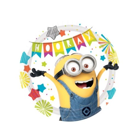 platos minions para cumpleanos 8 uds 23 cm 9907313 194099088398