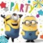 Servilletas Minions para cumpleaños 16 uds de 33 cm