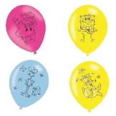 globos bob esponja para cumpleanos 6 uds 27 cm 9907373 194099011716