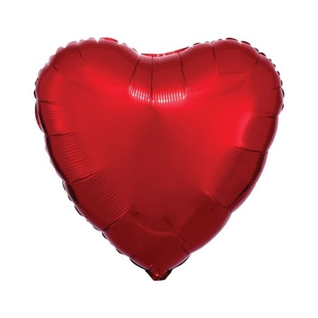 globo corazon rojo metal 43 cm helio o aire 9914084 194099089531