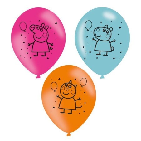 globos peppa pig latex 6 uds 28 cm 997378 13051487294