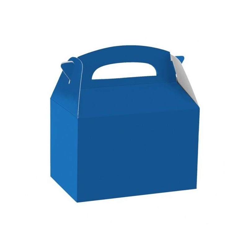 Caja Azul real fiesta detalles o chuches 15x15x10 cm