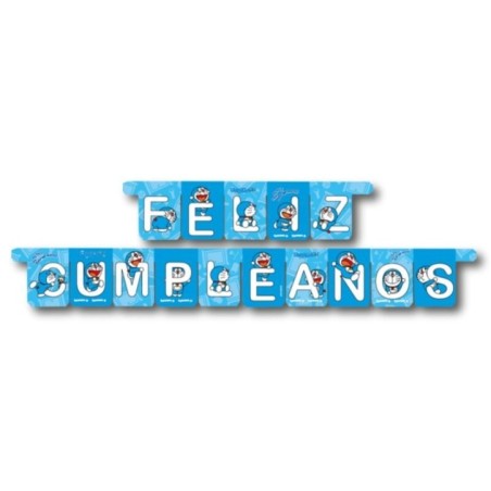 letrero feliz cumpleanos doraemon BS10117 8435743001168