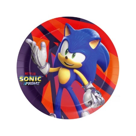 platos sonic prime 8 uds de 23 cm BS10243 8435743002202
