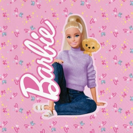 servilletas barbie cumpleanos 20 uds de 33 cm BS10268 8435743002455