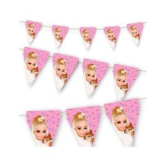 guirnalda barbie 3 metros triangular BS10276 8435743002530