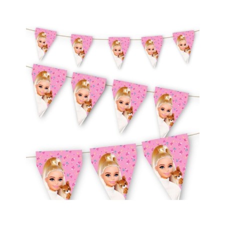 guirnalda barbie 3 metros triangular BS10276 8435743002530