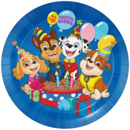 platos patrulla canina cumpleanos 8 uds de 23 cm BS10309 8435743002868