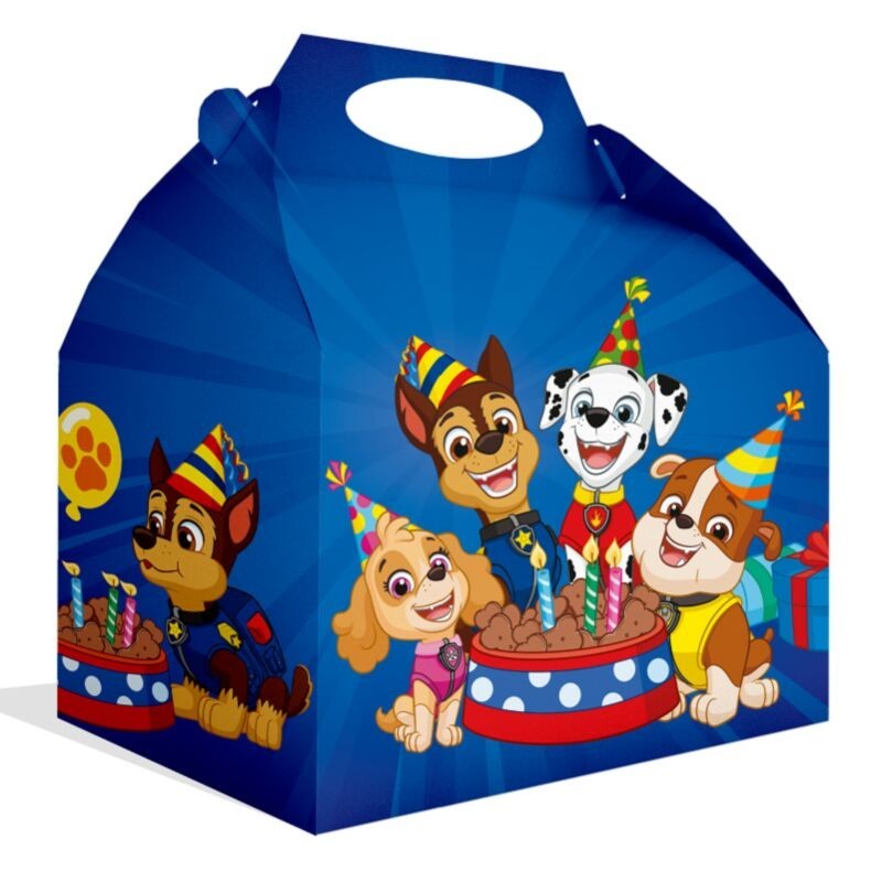Caja chuches detalles Patrulla Canina 26x16x11 cm UNIDAD