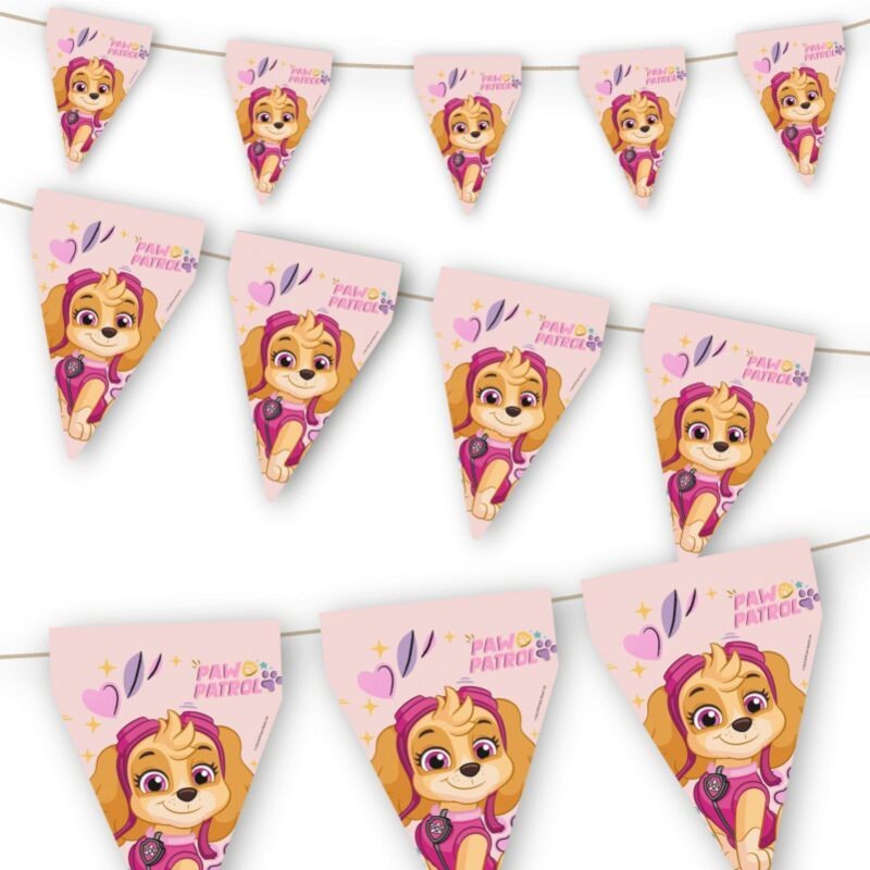 Banderin Skye Patrulla Canina triangular 3 metros