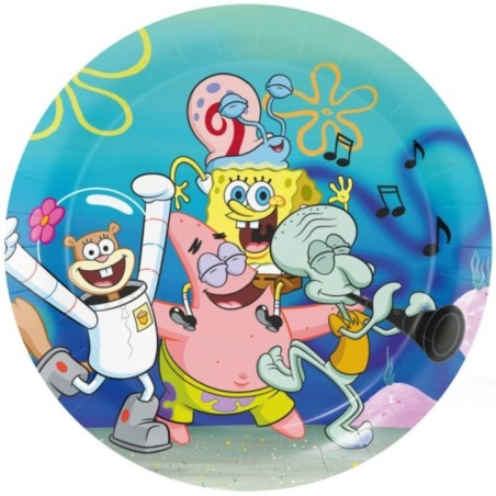 platos bob esponja 8 uds de 23 cm BS10353 8435743003308