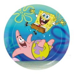 platos bob esponja 8 uds de 18 cm BS10354 8435743003315