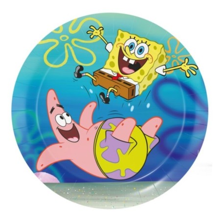 platos bob esponja 8 uds de 18 cm BS10354 8435743003315