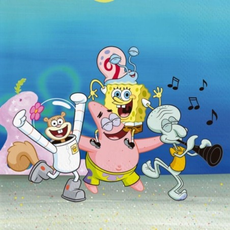 servilletas bob esponja 20 uds 33 cm BS10356 8435743003339