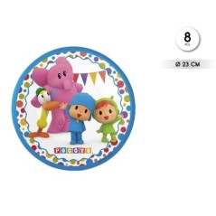 platos pocoyo 8 uds 23 cm cumpleanos BS10441 8435743004183