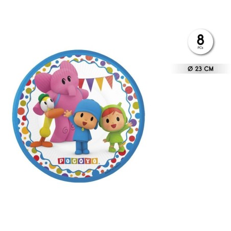 platos pocoyo 8 uds 23 cm cumpleanos BS10441 8435743004183
