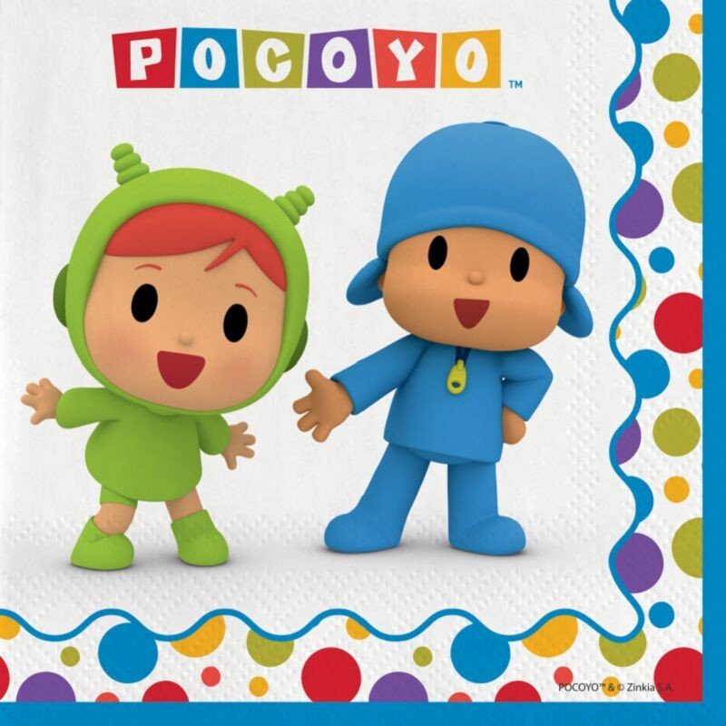 Servilletas Pocoyo cumpleaños 20 uds 33 Cm