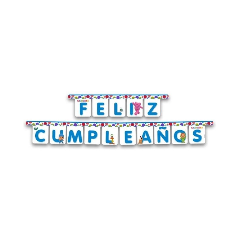 Letrero Feliz cumpleaños Pocoyo 3 metros