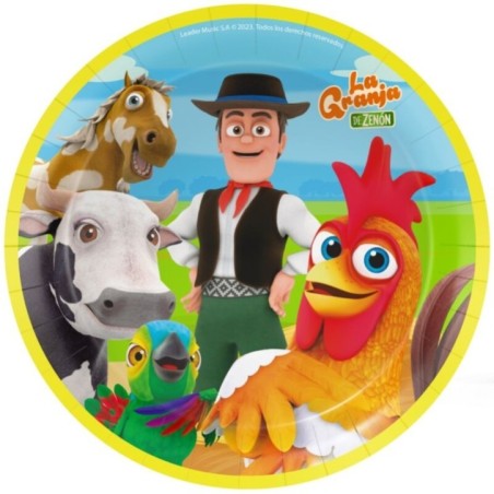 platos la granja de zenon 8 uds de 23 cm BS10485 8435743004326