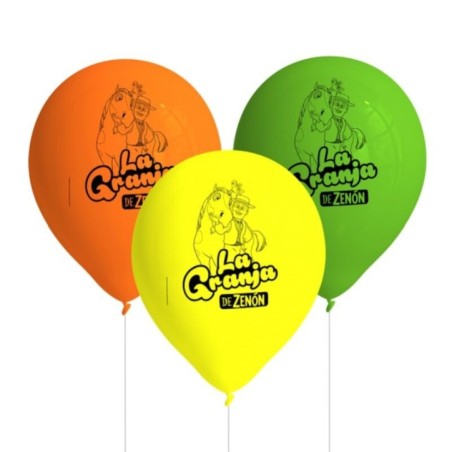 globos la granja de zenon 8 uds 23 cm latex BS10501 8435743004749