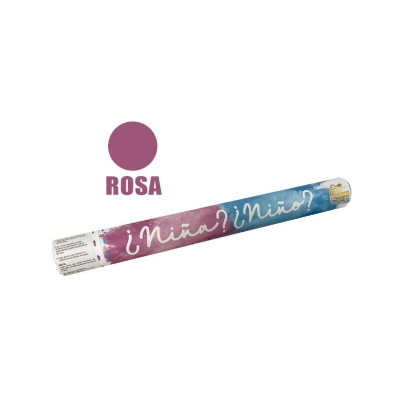Cañon de confeti revelacion del sexo bebe 45 cm rosa