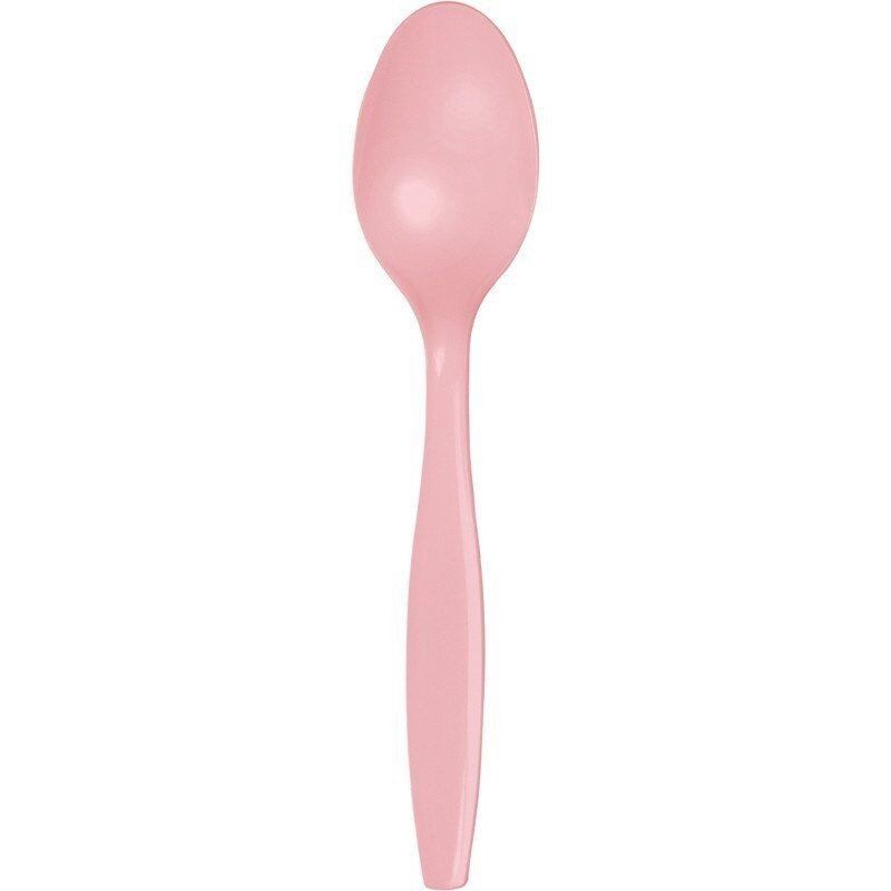 Cucharas rosa pastel 24 uds