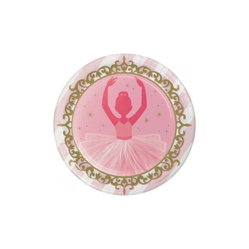 Platos bailarina 8 uds 23 cm