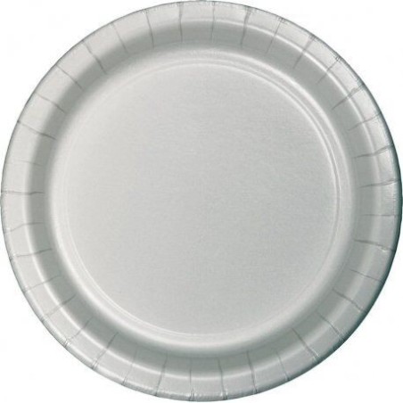 platos color plata 8 uds de 23 cm carton CC332518 39938512255