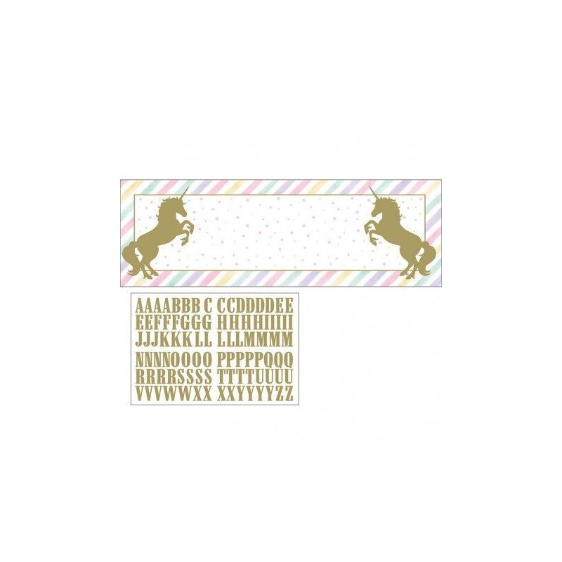 Cartel unicornio personalizable con letras