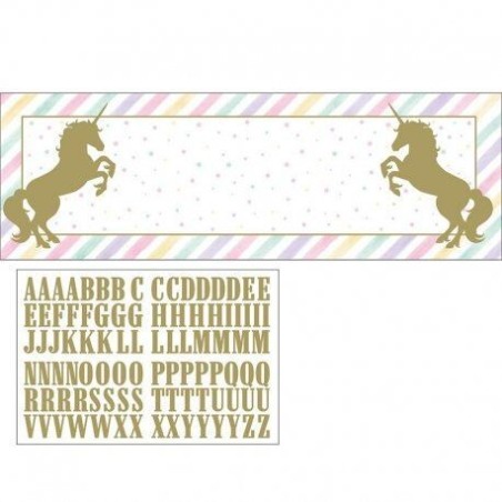 cartel unicornio personalizable con letras CC339628 39938615413