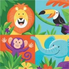 servilletas animales de la jungla 16 uds 33 cm CC339767 39938617684