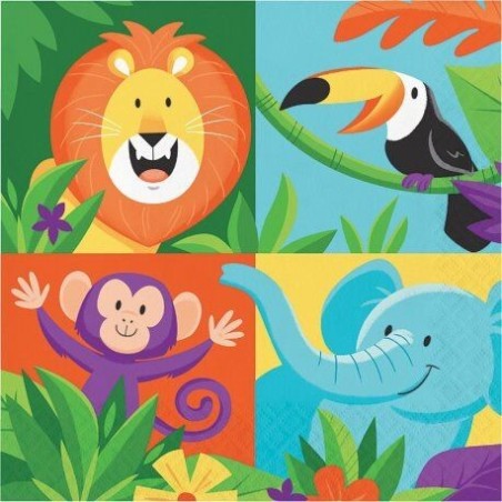 servilletas animales de la jungla 16 uds 33 cm CC339767 39938617684