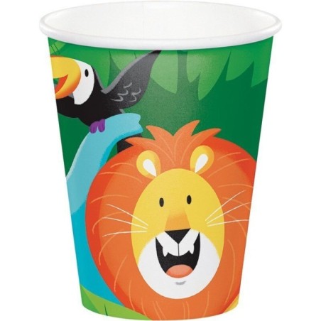 vasos animales jungla safari 8 uds carton CC340118 39938621384