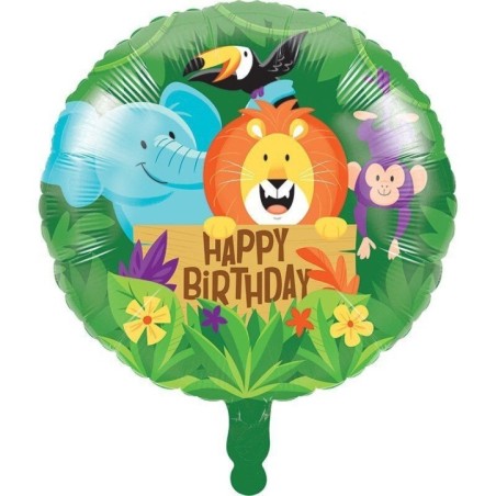 globo cumpleanos animales jungla 45 cm CC340169 39938621896