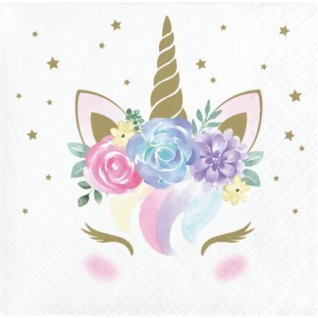 servilletas unicornio 25 cm 16 uds CC343830 39938679781