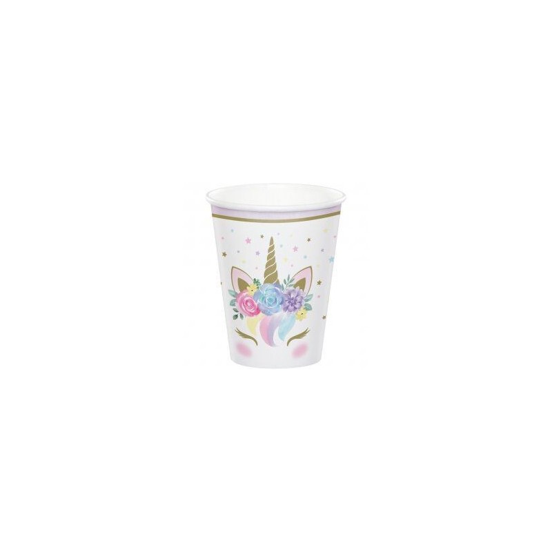 Vasos unicornio baby 8 uds
